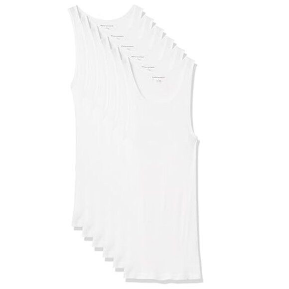 Amazon Essentials Men’s 6-Pack Tank Undershirts – Size M - Picture 1 of 3